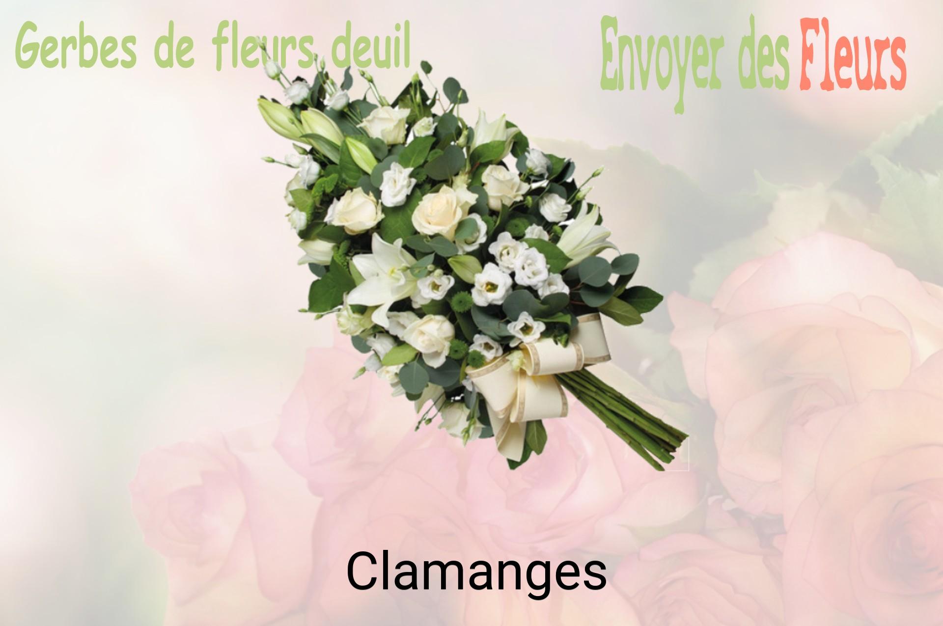 Gerbe de fleurs de deuil livrée à Clamanges